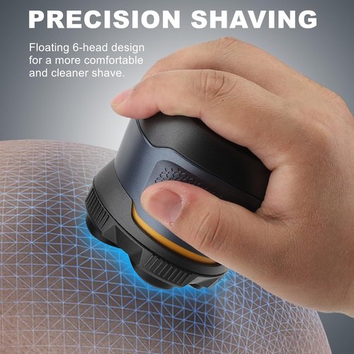 Magnetic 6 Blades Head Shaver Replacement Heads for Many 6D Magnetic Electric Razor,Newly Designed Magnetic 6D Blade Head Compatible with Head Shavers for Bald Men,2 Pack Travel Size.
