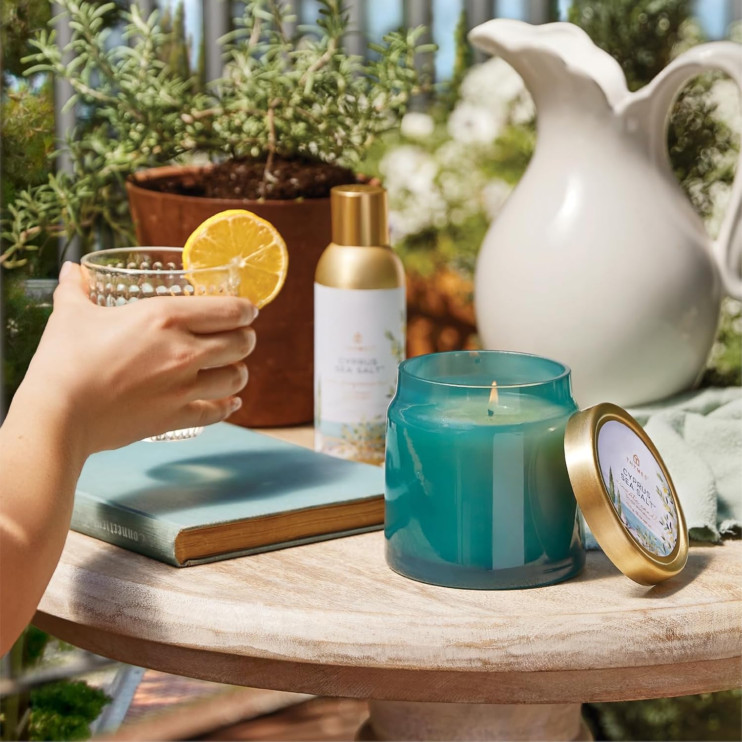Thymes Cyprus Sea Salt Home Fragrance Mist - Refreshing Scent for a Relaxing Atmosphere | 3.0 oz