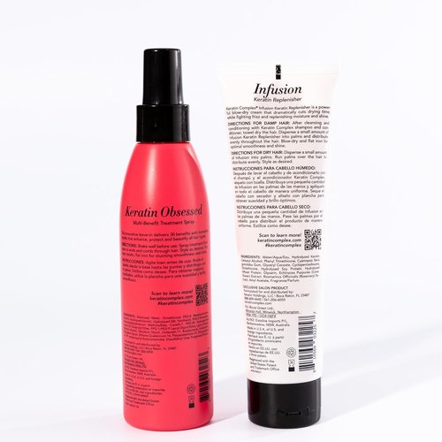 Keratin Complex - Blow Dry Essential Kit | Keratin Obsessed & Infusion Replenisher, 5 fl oz + 4 fl oz