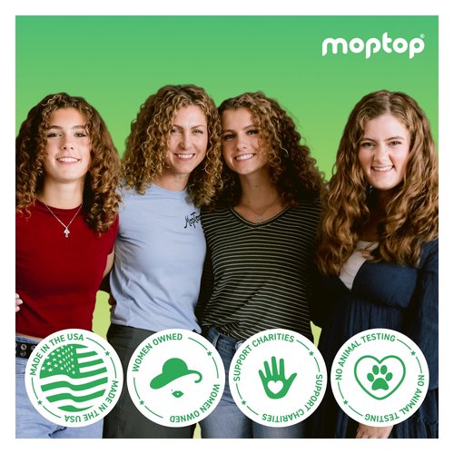 MopTop Gentle Shampoo – Every Day Curly Hair Sulfate Free Shampoo, Improves Moisture & Reduces Frizz, Paraben Free Natural Hair Products for Straight, Wavy, Curly, Coily Texture (Bamboo, 2pk)