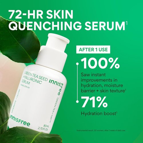 Innisfree Green Tea Seed Hydrating Serum - Boost Glow & Skin Barrier with Hyaluronic Acid | Refill & Sets Available