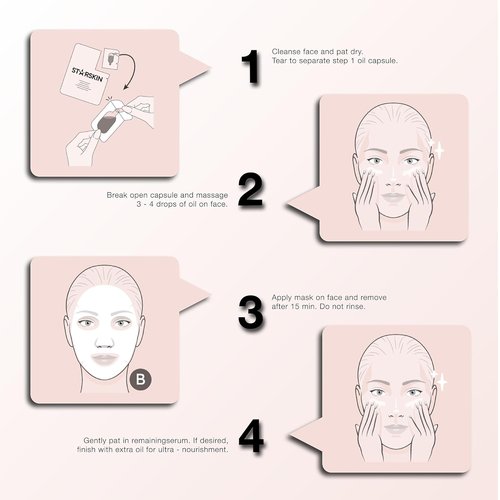 STARSKIN Orglamic Pink Cactus Sheet Mask - Hydrating & Firming 2-Step Treatment for All Skin Types | 1x25g