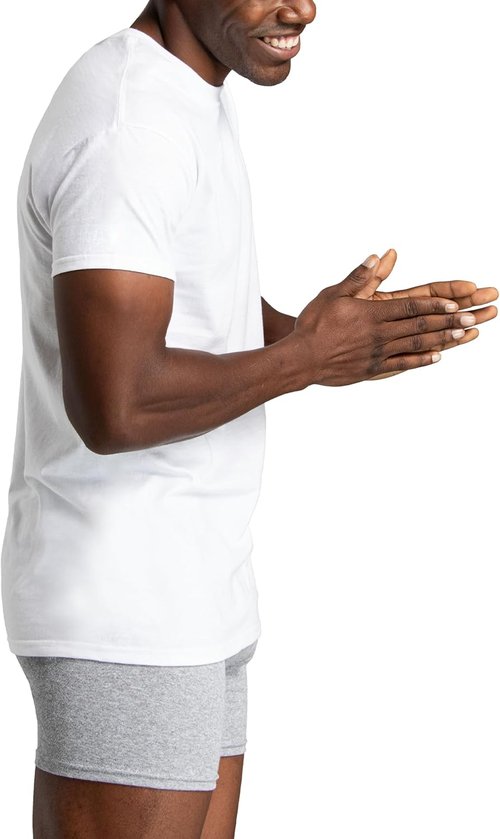 Fruit of The Loom Men's Crew Tee Undershirts - Moisture-Wicking & Tag-Free | Big & Tall Options Available