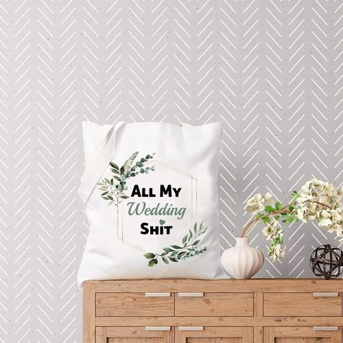 TSOTMO Bride To Be Gift Floral Bride Wedding Day Emergency Kit Tote Bag