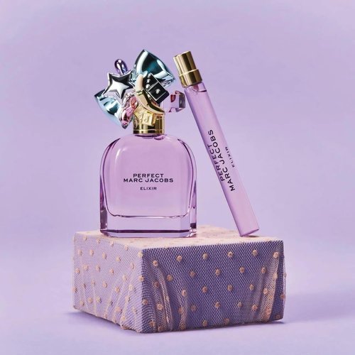Marc Jacobs Perfect Elixir Eau de Parfum - Ambery Floral Women's Fragrance with Rhubarb, Amber Woods & Vanilla - Vegan Formula