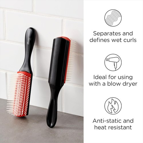 Diane Pro Nylon Pin Hair Brush - Effortlessly Detangle Thick or Curly Hair | Ideal for Wet Styling