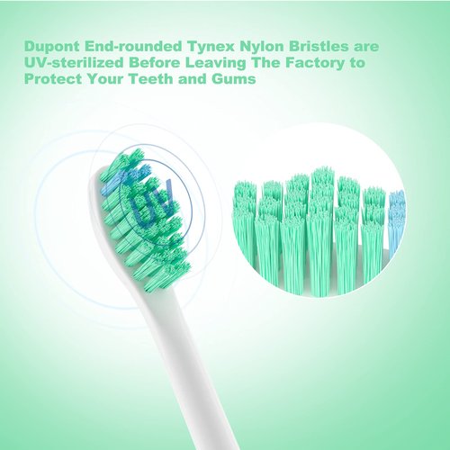 Pisonicleara Replacement Toothbrush Heads(6 Pack) Compatible with Philips Sonicare E-Series Essence CleanCare Elite Advance hx7022/66 Xtreme Brush Refill hx7001