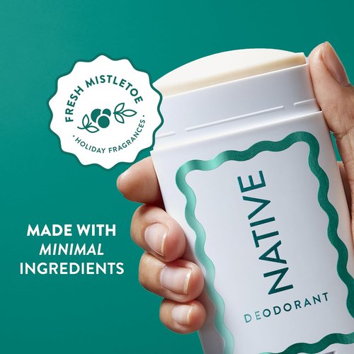 Native Deodorant - Holiday Edition Fresh Mistletoe Scent | 72-Hour Odor Control, Aluminum-Free, Unisex
