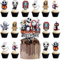 Nightmare Cake Decorations Set with Cupcake Toppers for Birthday Party