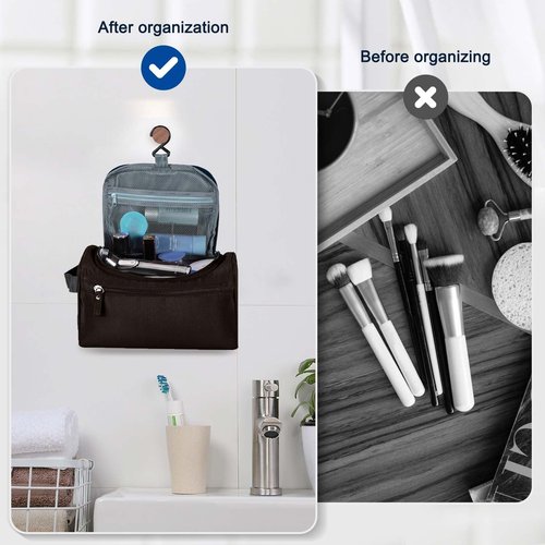 PNEUICALLY Hanging Toiletry Bag for Women and Men Traveling Makeup Large Capacity Cosmetics Portable Dopp Kit Storage Organizer Bag with Hanging Hook for Toiletries Brushes Shaving Tools