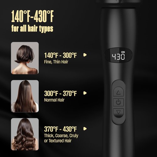 Bekind Twist Pro Thermal Brush - 1.5 Inch Versatile Heated Round Hot Air Brush Dryer, Effortless Blowout Curling Hair Styling Tools, Negative Ion Blow Out Hot Round Brush, 20s Heats (Black)