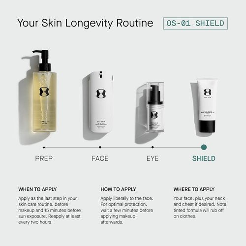 OneSkin FACE SPF OS-01 Mineral Sunscreen - Broad Spectrum SPF 30+ with Antioxidants for All Skin Types