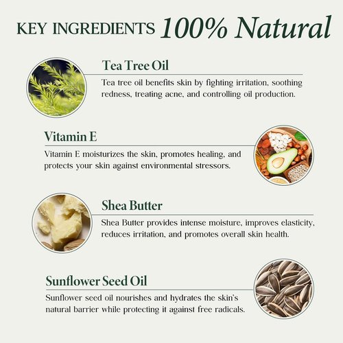 Clara's New York Tea Tree & Vitamin E Facial Oil Serum - Lightweight Hydration & Calming for All Skin Types - 30ml