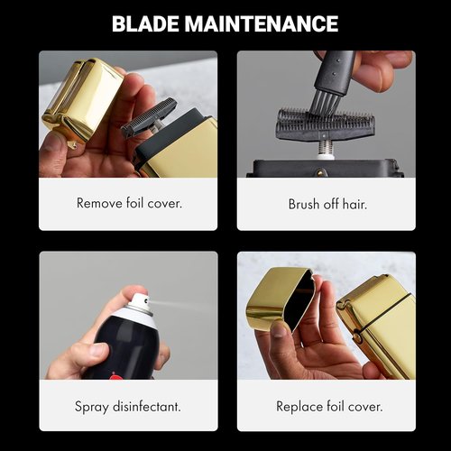 BaBylissPRO METALFX Double Foil Shaver - Portable Cordless Electric Razor for Beard, Head & Neck