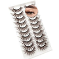 Brown Eyelashes Fairy Lashes Cat Eye Wispy False Eyelashes Mink Fluffy Dramatic Dark Brown Strip Lashes Fox Eye Long Volume Fake Eyelashes 10 Pairs (MQ608)