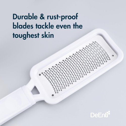 DeEnti Metal Foot Rasp, Professional Grade Stainless Steel, Salon Quality Callus Remover, Lightweight Foot Scrubber, Home Manicure and Pedicure Tools