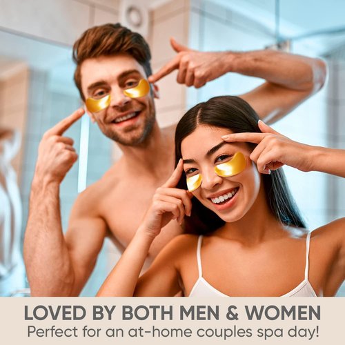 30 Pairs Lip Mask & Eye Mask, Gold Crystal Gel Collagen Eye Patches for Puffy Eyes, Chapstick Bulk, Bridesmaid Gifts, Anti Wrinkle Patches for Lip, Hangover Kit, Bulk Gifts, Galentines Day Decorations