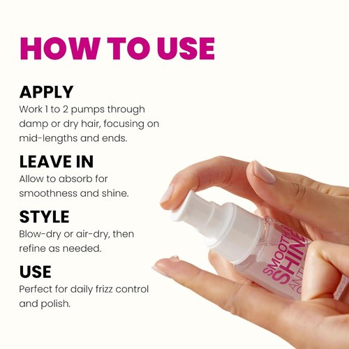 ELEVEN AUSTRALIA Smooth & Shine Anti-Frizz Serum - Tame Frizzy Hair, Add Shine | Lightweight Formula - 2 fl oz