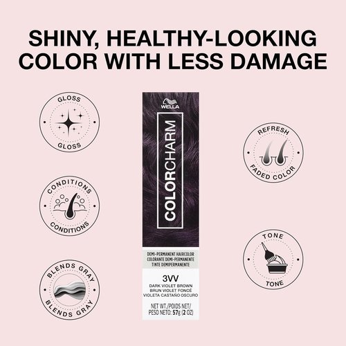 COLORCHARM Demi Permanent Hair Color - Glossy Finish for Refreshing & Toning - 2 Fl Oz