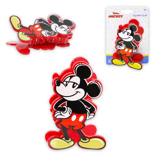 Mickey Mouse Hair Accessories Set - Paddle Brush, Claw Clip & Stickers for Kids | Fun Girls' Hair Care Bundle