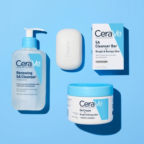 CeraVe Moisturizing Cream with Salicylic Acid, Exfoliating Body Cream with Lactic & Hyaluronic Acid, Niacinamide, and Ceramides, Fragrance Free & Allergy Tested, 16 Ounce