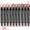 Skiennix Eyeshadow Stick - Shimmering Champagne Pink Metallic Cream Pencil | Smudge-Proof & Waterproof, 10PCS Set