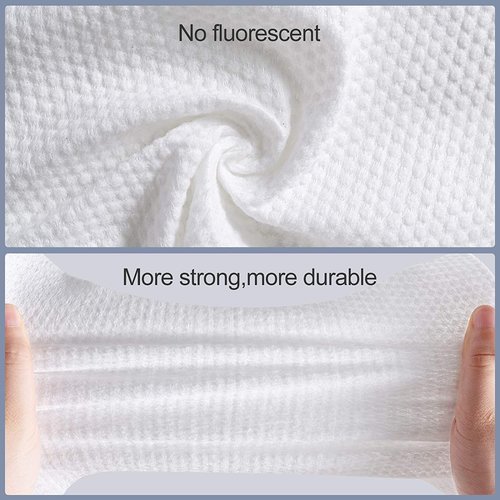 Cayxenful Disposable Face Towel Face Cloths for Washing Soft Cotton Dry Wipes Facial Cloths Towelettes for Washing and Drying, 200 Count Facial Tissue for Cleansing, Skincare and Makeup Remover