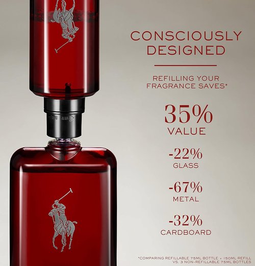 Ralph Lauren Fragrances - Polo Red Men's Cologne - Intense Ambery & Woody Parfum with Absinthe, Cedarwood, Musk