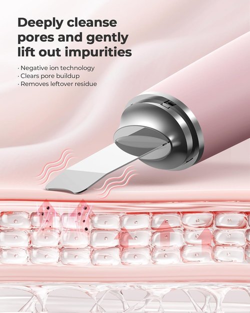 Blackhead Remover Tools - 2 in 1 Electric Face Scrubber Skin Spatula + Electric Silicone Facial Cleansing Brush,Pore Extractor Face Spatula Deep Cleansing for Facial Skincare(2026 Women Gift,7 Modes)