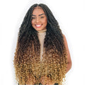 Vustbeauty 9 Packs Boho Box Braids Crochet Hair 24 Inch Goddess Box Braids Crochet Hair With Curly Ends Synthetic Bohemian Braids Hair Extension For Women (24inch, 1b/30/27)