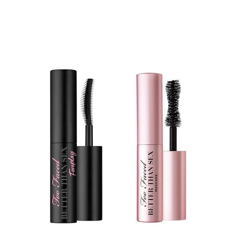 Too Faced Better Than Sex Volumizing Mascara & Foreplay Primer Duo | Volume & Conditioning, 0.17 Fl Oz & 0.13 Fl Oz