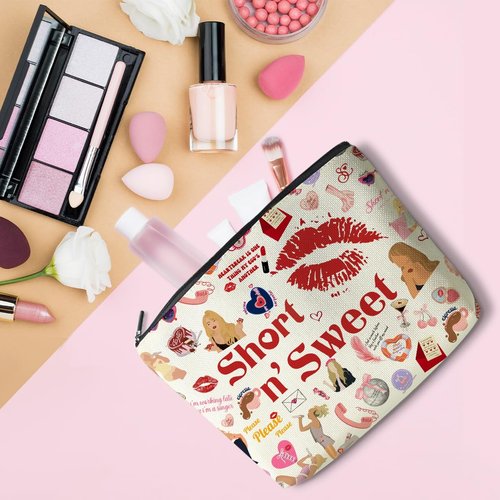 LONGXIN Singer Merch Makeup Bag Cosmetic Bag Gifts for Singer Fans Music Lovers Singer Merchandise