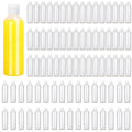 KUKLIPJIM 80 Pack 4 oz Plastic Bottles with White Top Caps, Clear Empty Bottles, Cosmetic Containers for Lotion and Shampoo, Travel-Friendly Bottles, BPA-Free for Liquids and Personal Care