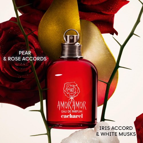 Cacharel Amor Amor Eau de Parfum Spray for Women - Floral Fruity Chypre with Bergamot, Rose & Cedar Notes | 3.4 oz