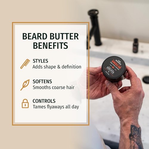 Live Bearded Beard Butter - All-Natural Leave-In Conditioner & Softener | 3 fl oz - 1880 Scent: Bourbon, Bitters, Citrus