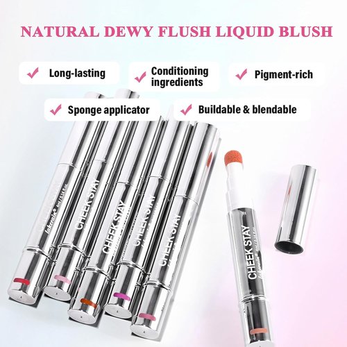 Skiennix Liquid Blush - High Pigment, Buildable Cream for Radiant, Flushed Cheeks | #3 Nude Mauve, 1 PC