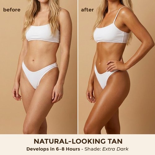 Skiennix Self Tanner Mousse - Ultra Dark Foam with Natural Ingredients for Streak-Free Tan | USA Made