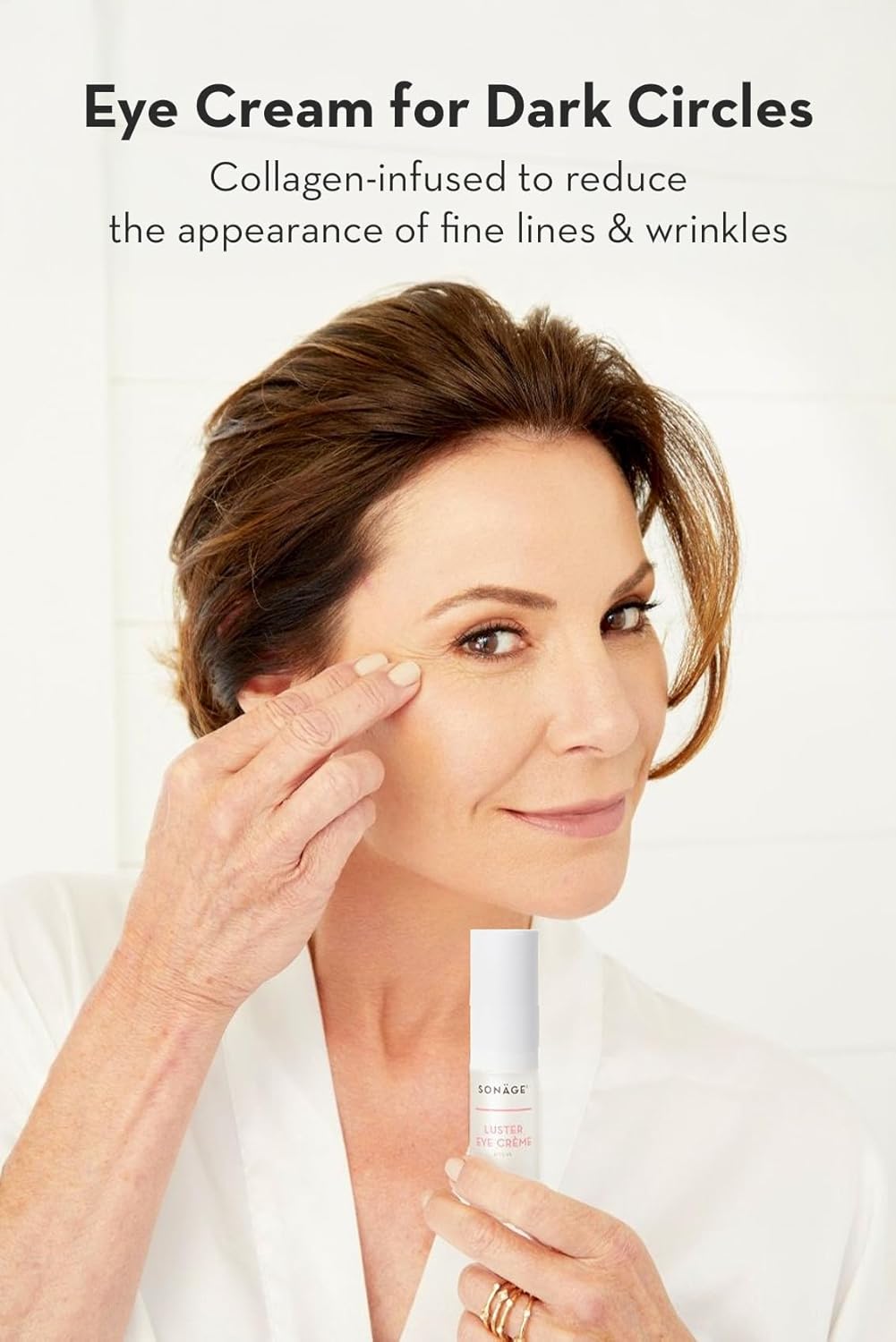 SONAGE Luster Eye Cream - Vegan Collagen Formula for Dark Circles, Wrinkles & Puffiness