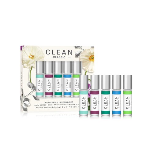 CLEAN Eau de Parfum Rollerball Gift Set - Light, Layerable Fragrance | Vegan & Travel Size