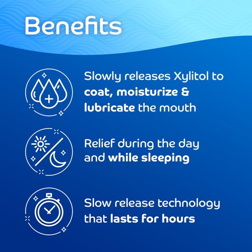 Oracoat XyliMelts for Dry Mouth Night Time or Day - Moisturizing Dry Mouth Adhering Discs, Sugar Free with Xylitol, 40 Count - Pack of 3, Mild Mint Flavor, 8-Hour Relief