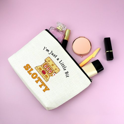 Mxrymvu Casino Gifts Funny Gambling Makeup Bag Lucky Casino Gifts Cosmetic Bag Birthday Present for Gamblers Zipper Pouch Christmas Gift for Friends Grandma Her