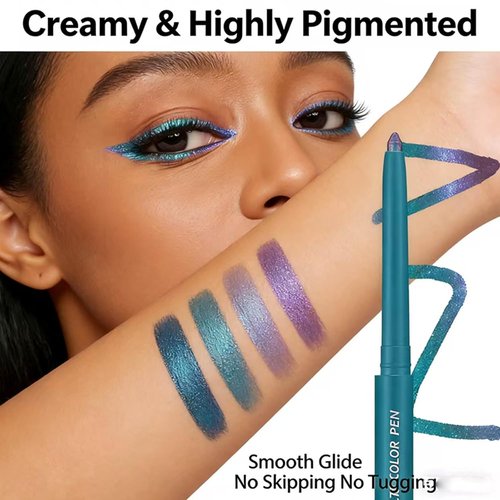 Chameleon Eyeliner Pen - Metallic Shimmer Color Changing Waterproof Eyeliner & Eyeshadow 2-in-1, Highly Pigmented #01