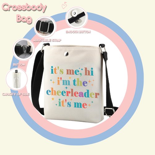 Cheerleader Zipper Makeup Bag It's Me, Hi I'm The Cheerleader It's Me Bag Cheerleading Teammate Gift (cheerleader CR)