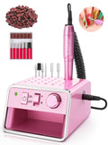 Professional Electric Nail Drill Portable Nail File for Acrylic Gel Nails, 20000RPM Professional Nail Drill Machine for Nail Polish Remover with the Function of Storing Manicure Accessories, Purple