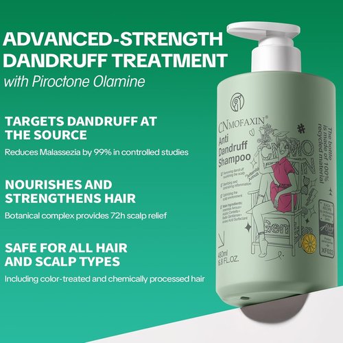 Regine Switzerland Anti Dandruff Shampoo - Deep Cleansing & Sebum Control - 16.8 fl. oz for Men & Women
