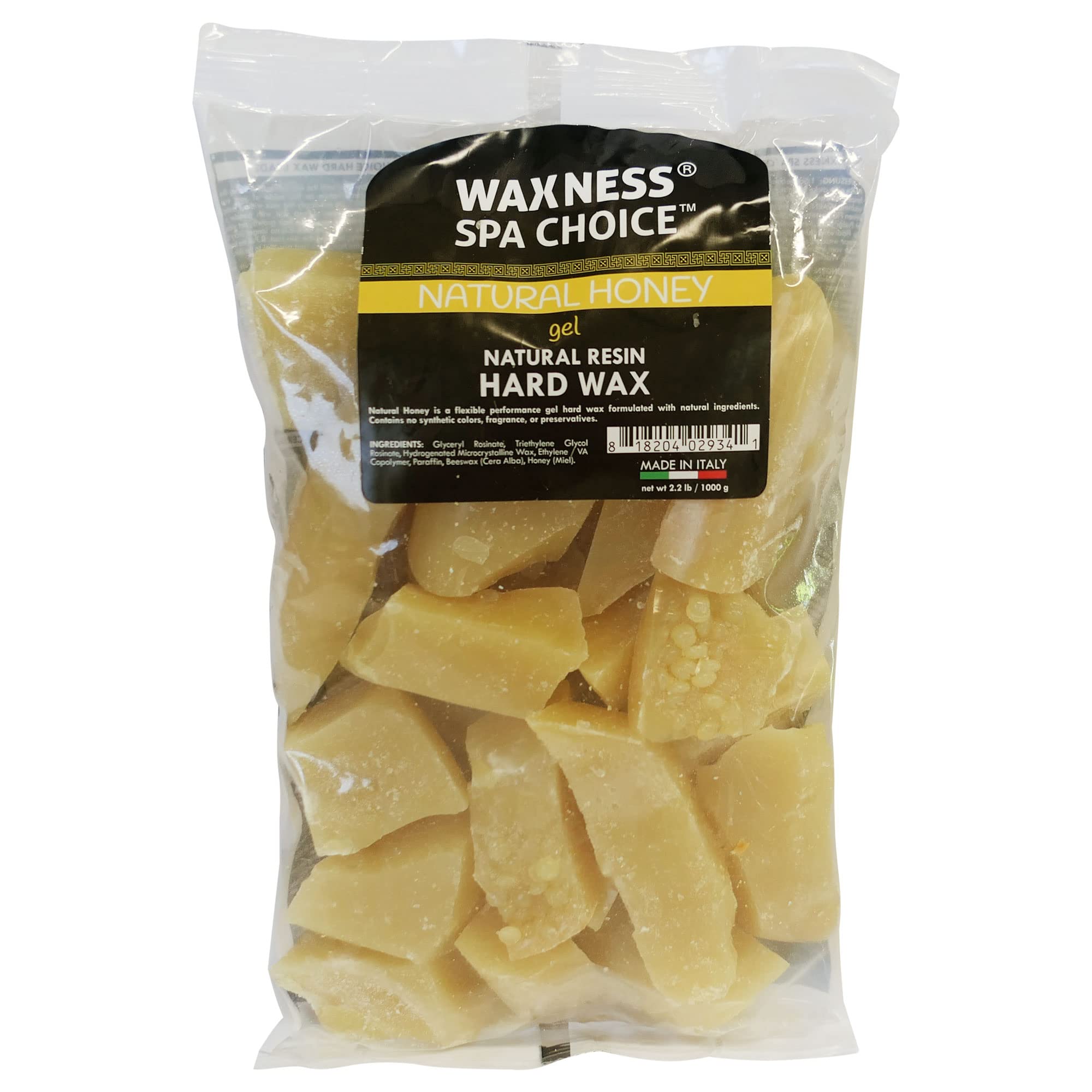 Waxness Spa Choice Natural Honey Gel Hard Wax Beads 2.2 lb / 1 kg