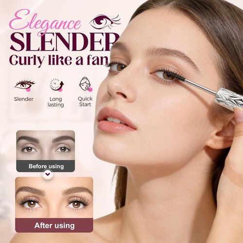 Skiennix Eyelash Primer - Tubular Waterproof Volumizing Mascara with Metal Wand | Black, 2026 Edition