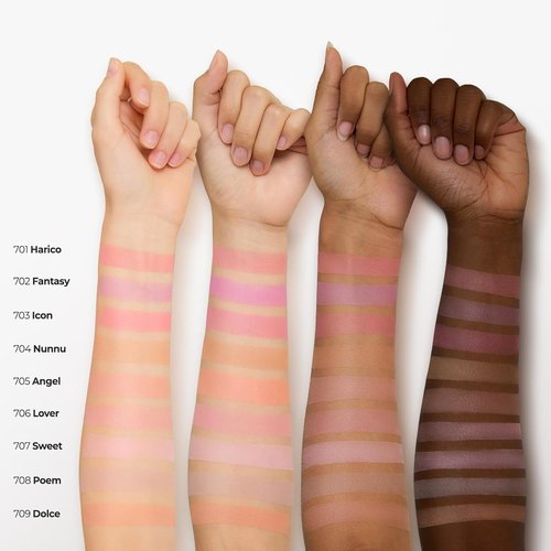 Laka Love Silk Blush - Radiant Buildable Powder Blush for Natural Glow | Long-Lasting Moisturizing Formula (#705 Angel)