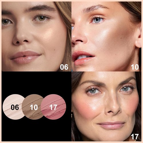 FOCALLURE Cream Contour Sticks Set - 3 Pcs with Highlighter, Bronzer & Blush | Non-Greasy, Long-Wear Makeup - Light-Medium
