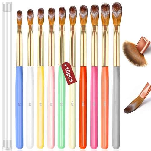 MUSILAN Nail Art Brushes Set,10pcs Nail Art Tool Set Nail Art Design Pen Painting Tools Fingernail Brush Nail Cleaning Brush for Acrylic Application Acrylic Powder 3D Nail Carving Nail Art Brushes Set